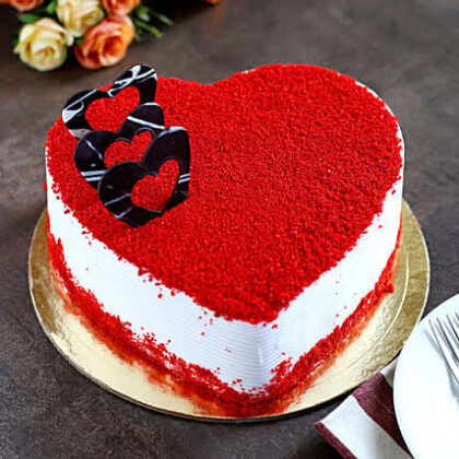 Anniversary Cake Heart shaped